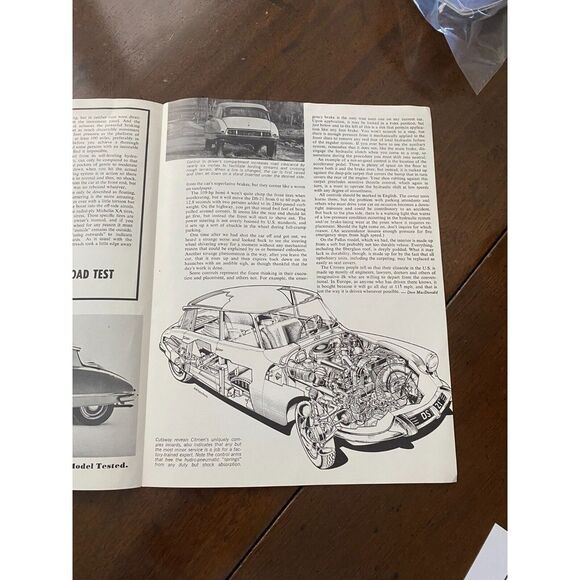 Vintage 1966 Citroen DS-21 Pallas Road Test Automobile Dealer Sales Brochure - Picture 3 of 4
